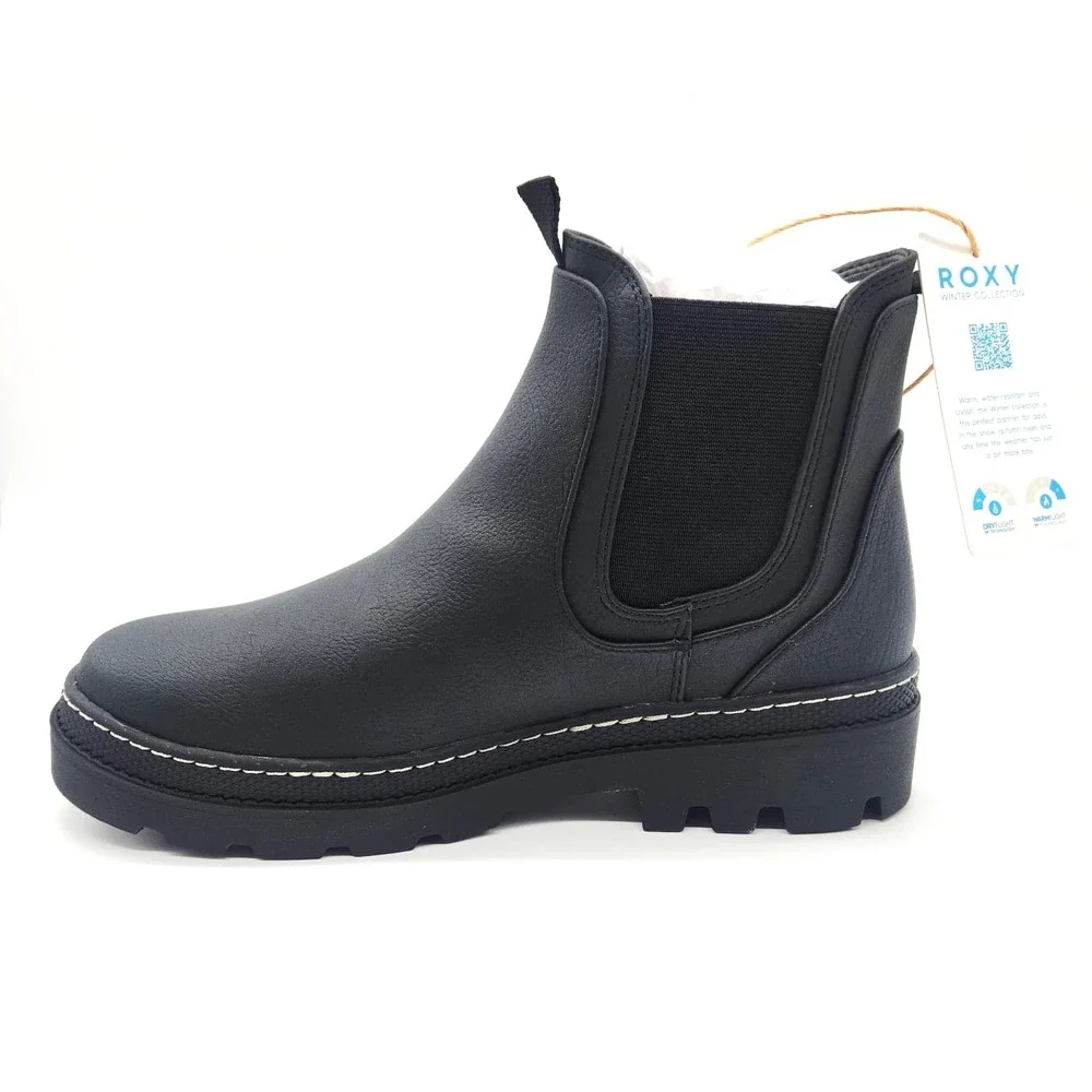 Roxy Womens Wonderland Faux Leather Chelsea‎ Water Resistant Ankle Boots